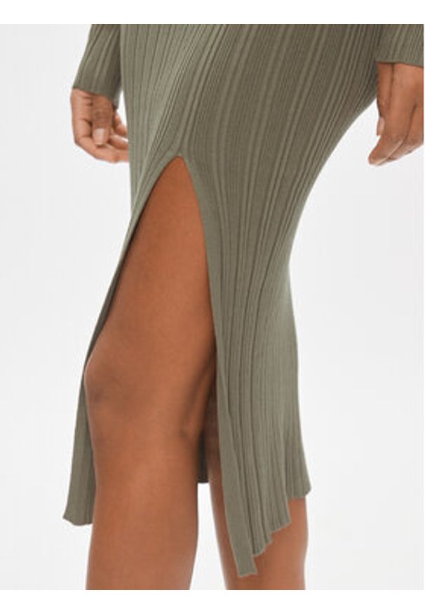 only - ONLY Sukienka dzianinowa Meddi 15311087 Zielony Slim Fit. Kolor: zielony. Materiał: wiskoza, syntetyk