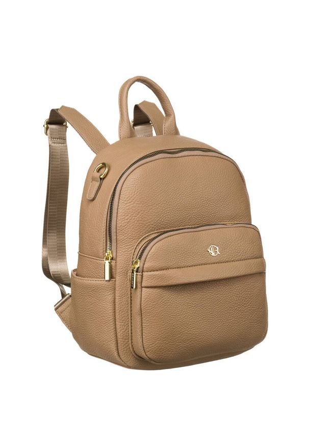 ROVICKY - Plecak damski Rovicky R-KP-22-A19 c. beżowy. Kolor: beżowy. Styl: elegancki, casual