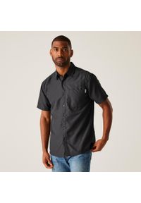 Regatta - Męska koszulka z krótkim rękawem Mindano IX. Kolor: szary. Materiał: poliester, wiskoza. Długość rękawa: krótki rękaw. Długość: krótkie. Sport: turystyka piesza #1