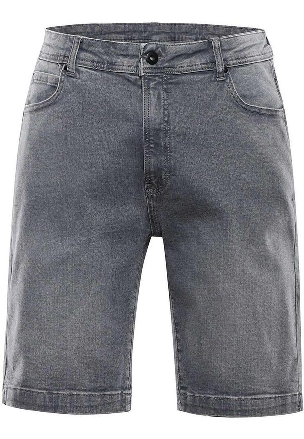 NAQI - Męskie dżinsowe spodenki Nax Fedab - Trendy i trwały design. Kolor: szary, niebieski, wielokolorowy. Długość: krótkie. Sezon: lato