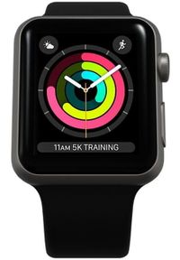 Apple Refurbished smartwatch Watch Series 3, 38mm Space Gray Aluminium Case with Black Sport Band (Renewd). Rodzaj zegarka: smartwatch. Kolor: czarny, wielokolorowy, szary. Styl: sportowy #1