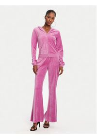 Juicy Couture Bluza Robyn JCSEBJ007G Różowy Slim Fit. Kolor: różowy. Materiał: bawełna, welur #2