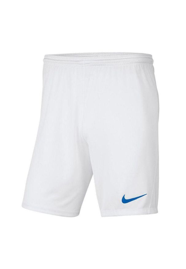 Nike - Męskie Spodenki Park III DriFIT. Kolor: niebieski, wielokolorowy, biały. Sport: turystyka piesza