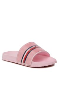 TOMMY HILFIGER - Klapki Tommy Hilfiger Reflective Pool Slide T3A0-32803-1172 S Pink 302. Kolor: różowy #1