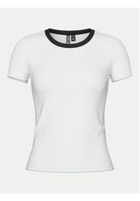 Pieces T-Shirt May 17154483 Biały Slim Fit. Kolor: biały. Materiał: bawełna #2