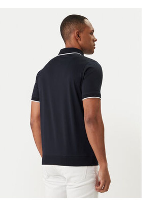 Karl Lagerfeld - KARL LAGERFELD Polo 745080 562200 Granatowy Regular Fit. Typ kołnierza: polo. Kolor: niebieski. Materiał: bawełna