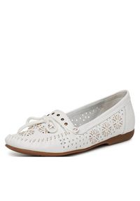 Rieker Mokasyny L6396-80 Biały. Kolor: biały. Materiał: skóra #6