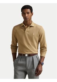 Polo Ralph Lauren Polo 710680790123 Beżowy Custom Slim Fit. Typ kołnierza: polo. Kolor: beżowy. Materiał: bawełna #1