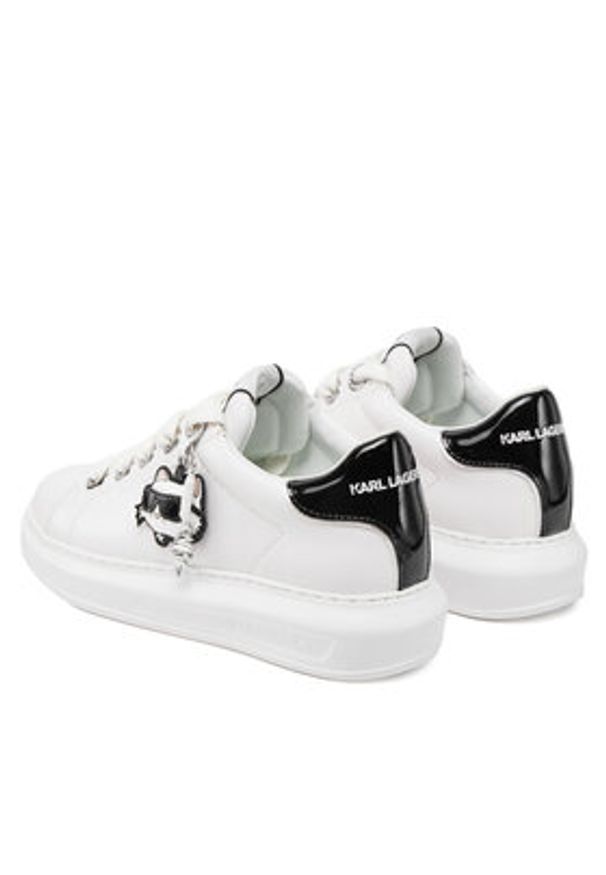 Karl Lagerfeld - KARL LAGERFELD Sneakersy KL62576T Biały. Kolor: biały. Materiał: skóra