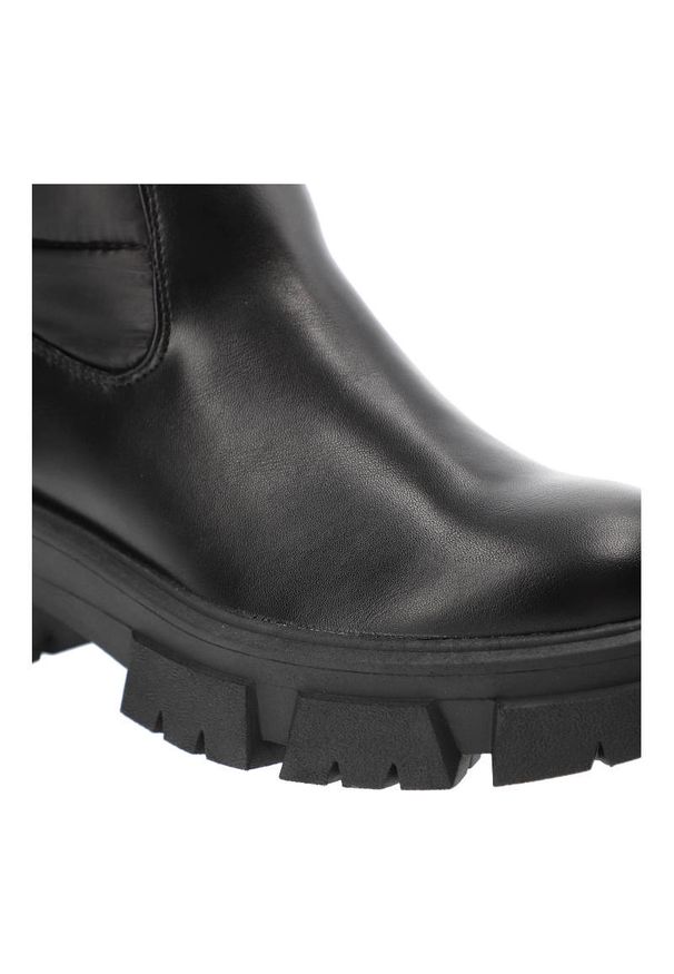 Big-Star - Czarne Kozaki Big Star Modne Wygodne Buty Damskie. Kolor: czarny. Materiał: materiał, skóra ekologiczna. Szerokość cholewki: normalna. Sezon: zima. Styl: klasyczny