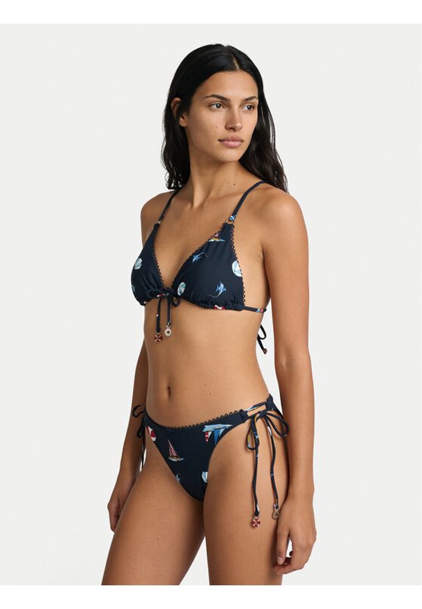 Seafolly Góra od bikini Beach Club 31474-303 Granatowy. Kolor: niebieski. Materiał: syntetyk