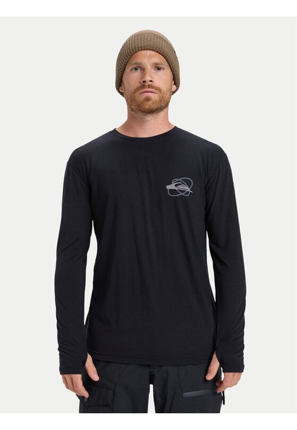 Quiksilver Longsleeve Coastal Run EQYKT04400 Czarny Regular Fit. Kolor: czarny. Materiał: syntetyk. Długość rękawa: długi rękaw