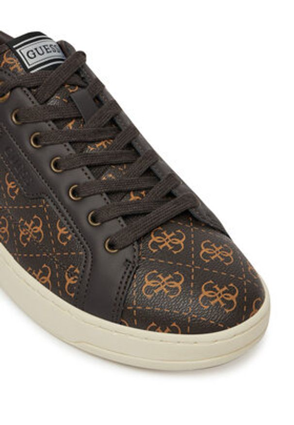 Guess Sneakersy FMJVIC ELE12 Brązowy. Kolor: brązowy. Materiał: skóra