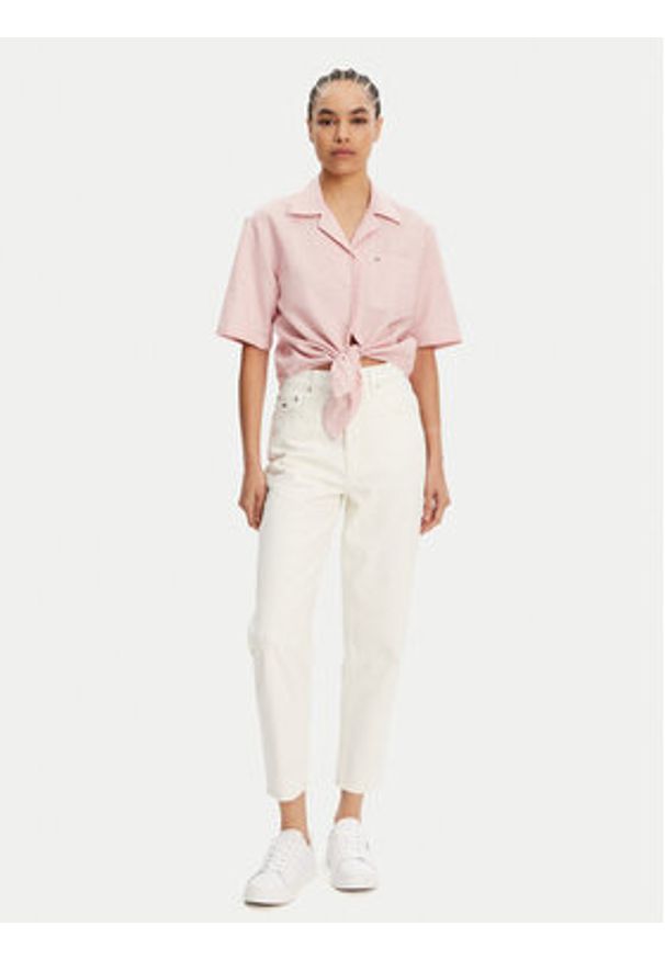Tommy Jeans Jeansy DW0DW20042 Beżowy Mom Fit. Kolor: beżowy