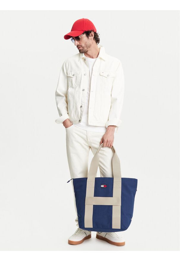 Tommy Jeans Torba Tjm Retro Cool Tote AM0AM13278 Granatowy. Kolor: niebieski. Materiał: materiał