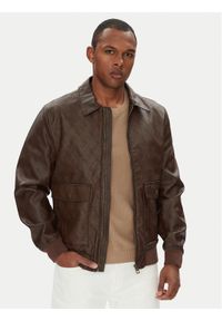 Guess Kurtka z imitacji skóry M5YL01 WGUC0 Brązowy Regular Fit. Kolor: brązowy. Materiał: syntetyk #1