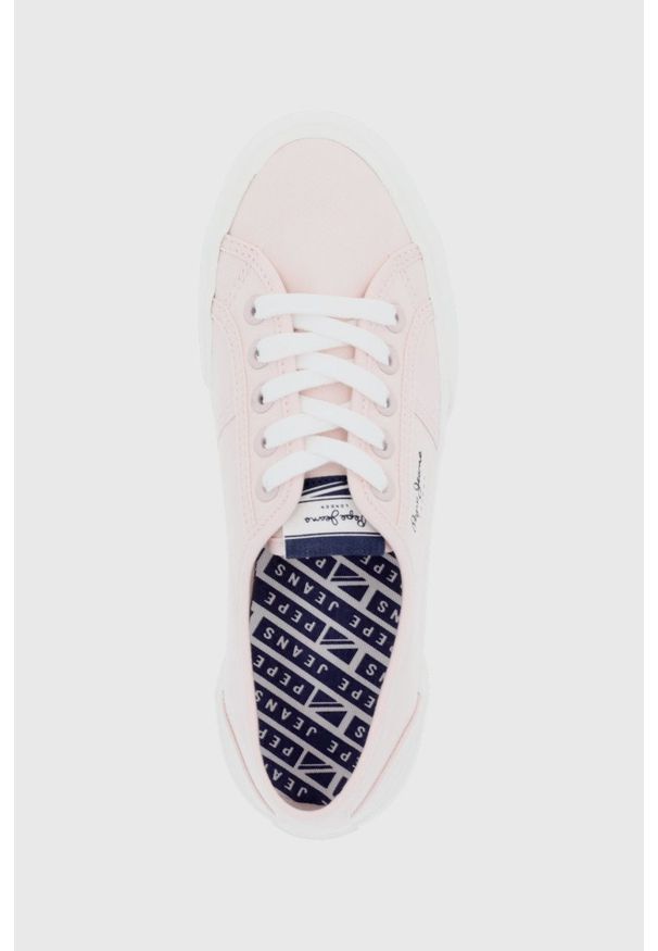 Pepe Jeans tenisówki brady w basic damskie kolor różowy. Nosek buta: okrągły. Zapięcie: sznurówki. Kolor: różowy. Materiał: guma