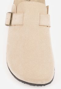 Born2be - Beżowe Klapki Typu Chodaki na Korkowej Podeszwie Andrena. Okazja: na co dzień. Kolor: beżowy. Materiał: jeans, len. Styl: klasyczny, casual #7