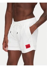 Hugo - HUGO Szorty kąpielowe Dominica 50493450 Biały Regular Fit. Kolor: biały. Materiał: syntetyk #1
