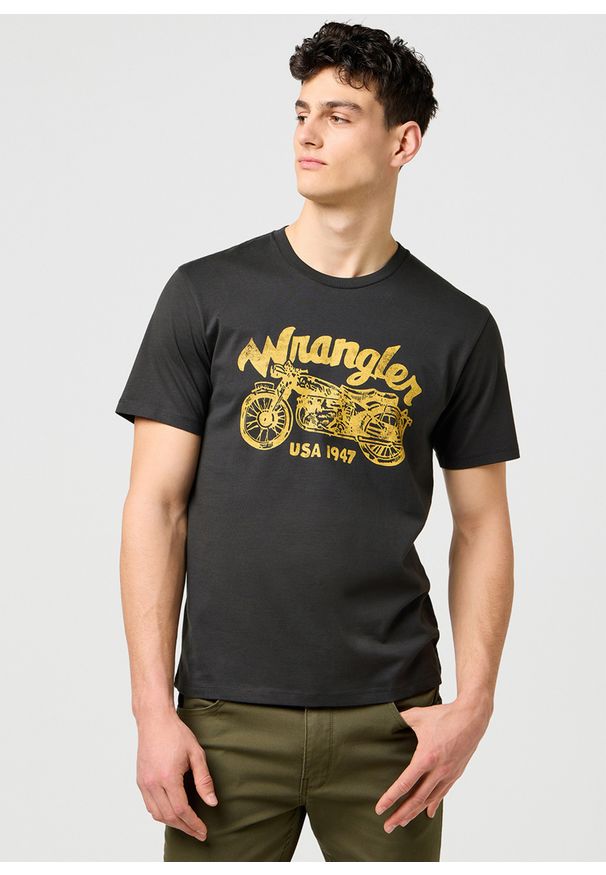Wrangler - MESKA KOSZULKA WRANGLER AMERICANA TEE BLACK 112371412