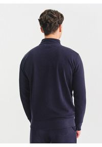 Pako Lorente - PAKO LORENTE - Granatowa bluza dresowa na suwak. Kolor: szary, niebieski. Materiał: dresówka. Wzór: gładki #6