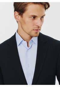 Pako Lorente - PAKO LORENTE – Casualowa marynarka męska w kolorze granatowym. Okazja: na co dzień. Kolor: niebieski. Materiał: wiskoza, elastan, nylon, dzianina. Styl: casual #9