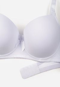 Renee - Biały Biustonosz o Gładkim Wykończeniu z Kokardką Phiphise. Kolor: biały. Wzór: gładki #5