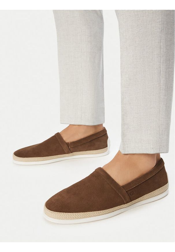 Gino Rossi - GINO ROSSI Espadryle EO-TOMO-01 126AM Brązowy. Kolor: brązowy. Materiał: skóra, zamsz