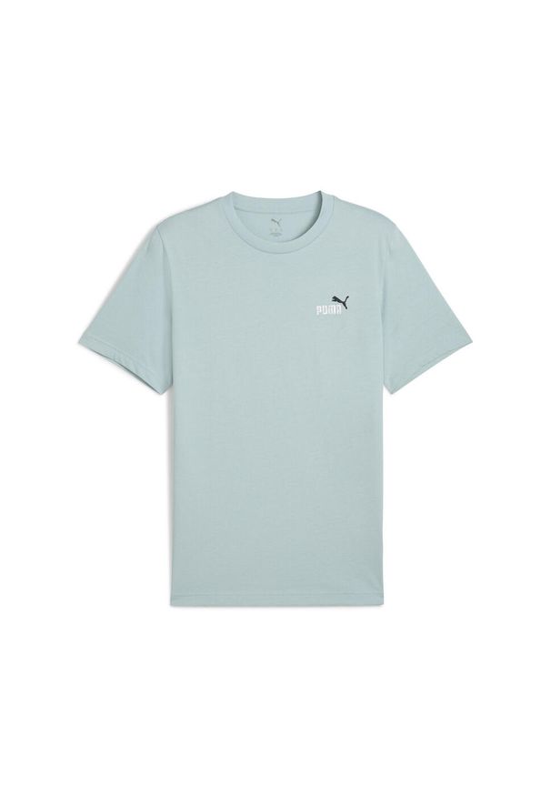 Puma - Młodzieżowa koszulka Essentials 2 Colour z małym logo No. 1 PUMA. Kolor: zielony. Wzór: haft