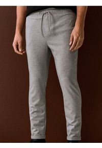 Sinsay - Spodnie dresowe jogger z domieszką wiskozy - szary. Kolor: szary. Materiał: wiskoza, dresówka