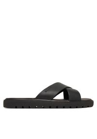 Calvin Klein Klapki Sq Molded Sandal Xcross Lth HM0HM02235 Czarny. Kolor: czarny. Materiał: skóra #1