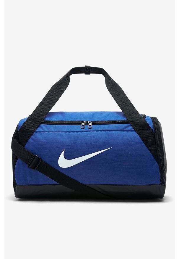 Nike - Torba Brasilia Duffe. Kolor: niebieski. Materiał: syntetyk, poliester, materiał. Styl: sportowy