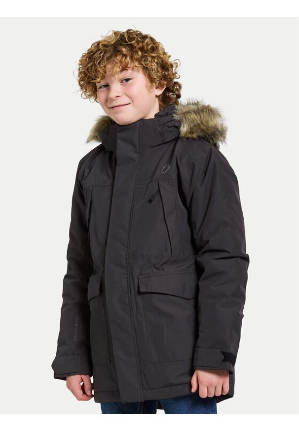 Didriksons Parka Oxid 504934 Czarny Regular Fit. Kolor: czarny. Materiał: syntetyk