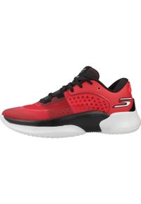 skechers - Kapcie SKECHERS SKX RESAGRIP Czerwony. Kolor: czerwony. Materiał: syntetyk, tkanina. Model: Skechers Sport. Sport: turystyka piesza