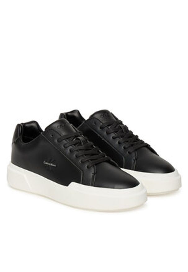 Calvin Klein Sneakersy Chunky Cupsole Laceup Lth Wn YW0YW01947 Czarny. Kolor: czarny. Materiał: skóra