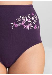 bonprix - Figi z wysoką talią (5 par). Kolor: fioletowy. Wzór: nadruk #2