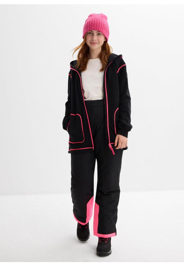 bonprix - Bluza rozpinana z polaru. Kolor: czarny. Materiał: polar