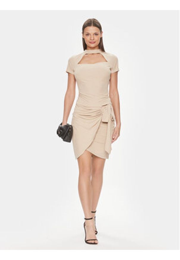 Guess Bluzka Elisea W4GP13 KAQL2 Beżowy Regular Fit. Kolor: beżowy