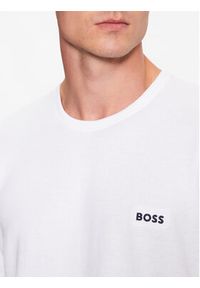 BOSS - Boss Koszulka piżamowa Waffle 50480834 Biały Regular Fit. Kolor: biały. Materiał: bawełna
