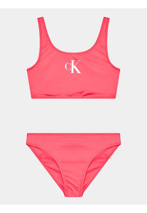 Calvin Klein Swimwear Strój kąpielowy KY0KY00029 Różowy. Kolor: różowy. Materiał: syntetyk