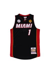 Mitchell & Ness - Koszulka Miami Heat Authentic Chris Bosh Road Finals 2012/13. Kolor: czarny. Materiał: jersey, poliester. Sport: koszykówka #1