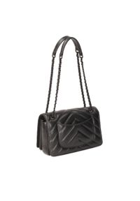 Kazar - Podłużna torebka na ramię z efektownym przeszyciem. Kolor: czarny. Wzór: gładki. Materiał: skórzane. Styl: elegancki, klasyczny. Rodzaj torebki: na ramię #2