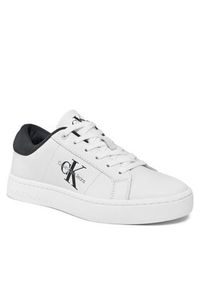 Calvin Klein Jeans Sneakersy Classic Cupsole Lowlaceup Lth Wn YW0YW01444 Biały. Kolor: biały. Materiał: skóra