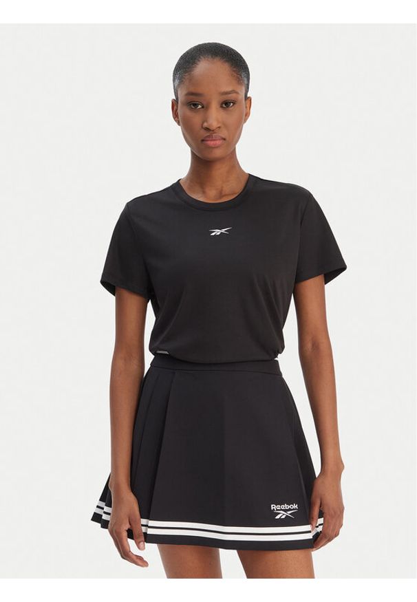 Reebok T-Shirt Essential RK25608CCW Czarny Regular Fit. Kolor: czarny. Materiał: syntetyk