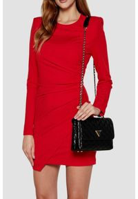 Guess - GUESS Czarna pikowana torebka damska Giully 2. Kolor: czarny. Materiał: pikowane. Styl: elegancki #5