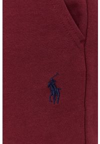 Polo Ralph Lauren - Spodnie. Kolor: czerwony. Wzór: gładki