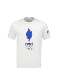 Koszulka Le Coq Sportif Paris 2024 N° 5. Kolor: biały. Materiał: bawełna. Wzór: aplikacja #1