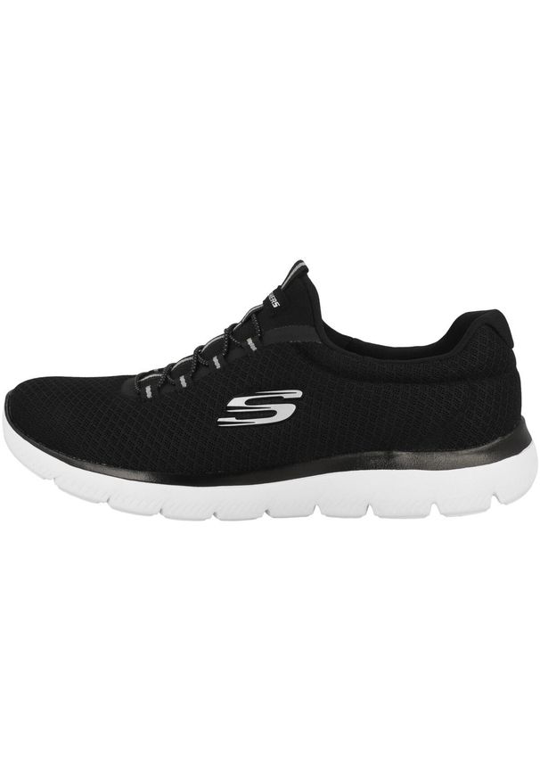 skechers - Buty do biegania damskie Skechers Sneaker Summits. Zapięcie: sznurówki. Kolor: czarny. Materiał: syntetyk, materiał, tkanina. Szerokość cholewki: normalna. Model: Skechers Sport. Sport: turystyka piesza