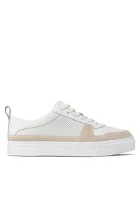 Calvin Klein Sneakersy Low Top Lace Up Lth HM0HM00495 Biały. Kolor: biały. Materiał: skóra