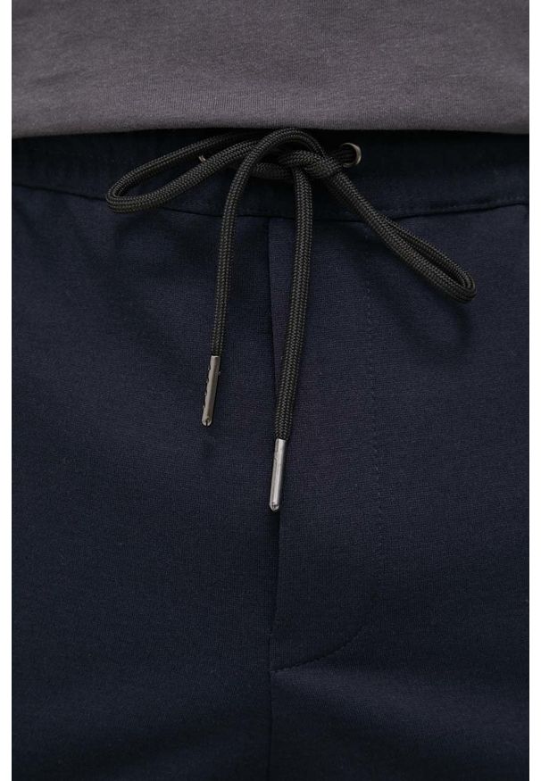 PRODUKT by Jack & Jones - Produkt by Jack & Jones spodnie męskie kolor granatowy gładkie. Kolor: niebieski. Materiał: dzianina. Wzór: gładki